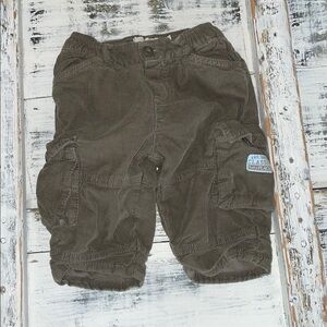 Place size 3-6 mos boys’ brown corduroy cargo pants with lining